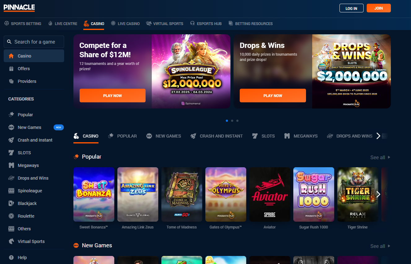Pinnacle Casino Review