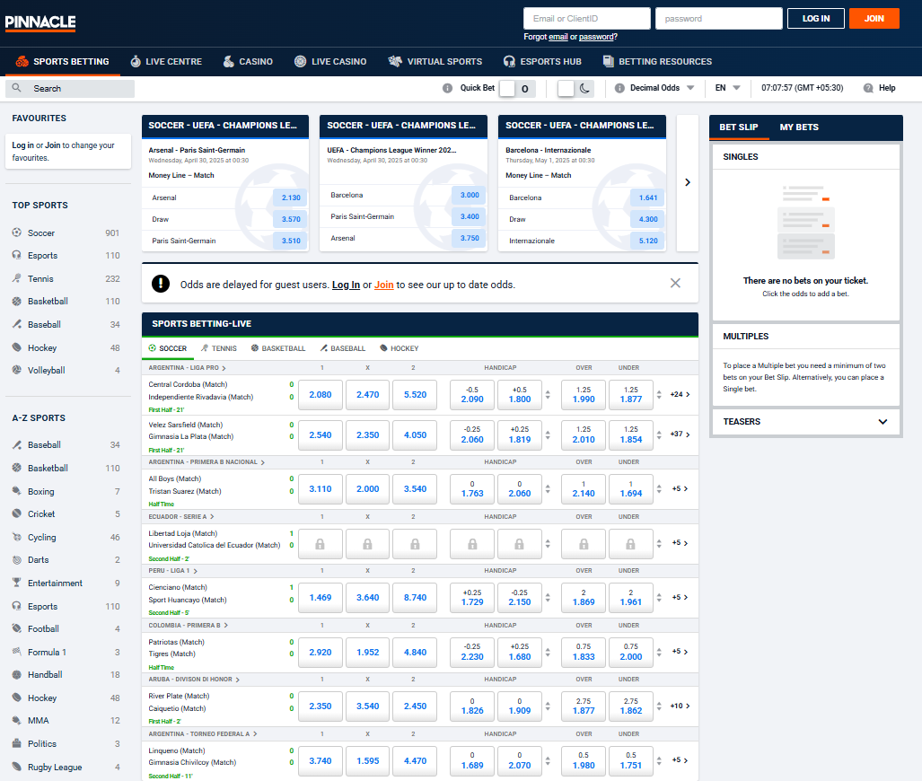 Pinnacle Sportsbook Review