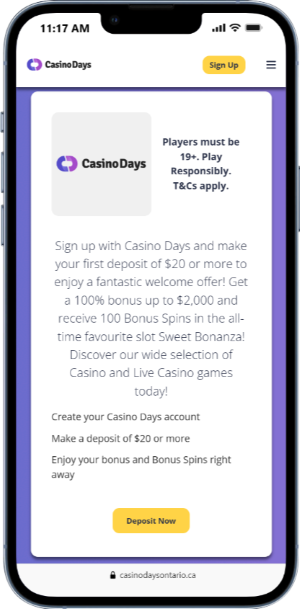 Casino Days Welcome Bonus vs No Deposit Bonus