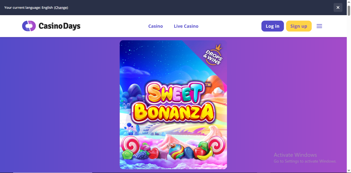 What Games Can You Use Casino Days No Deposit Spins On?
Sweet Bonanza
