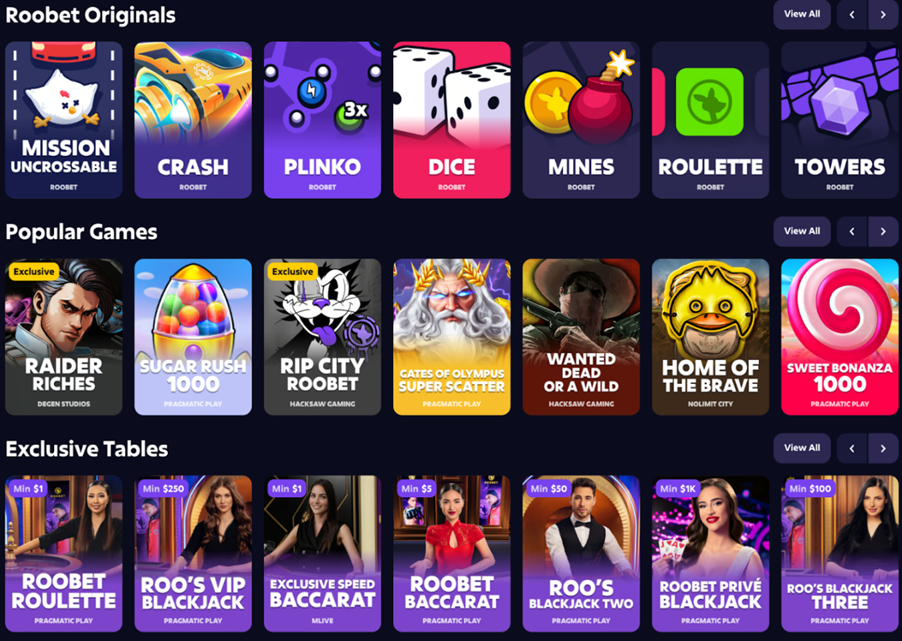 Roobet Review: Games & Betting Products