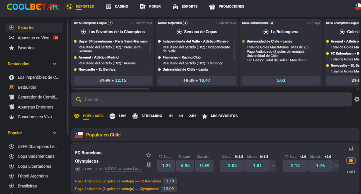 Coolbet homepage