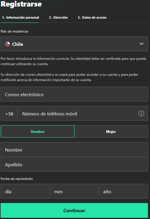 Registro en la App bet365 desde dispositivos móviles