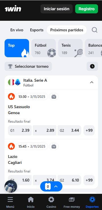 Variedad de apuestas y mercados disponibles