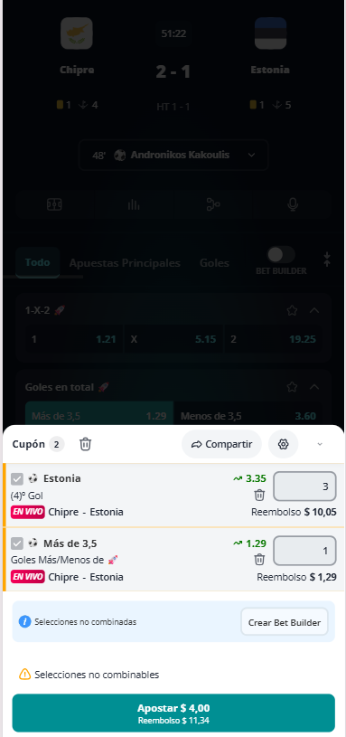 Apuestas en vivo con Novibet App