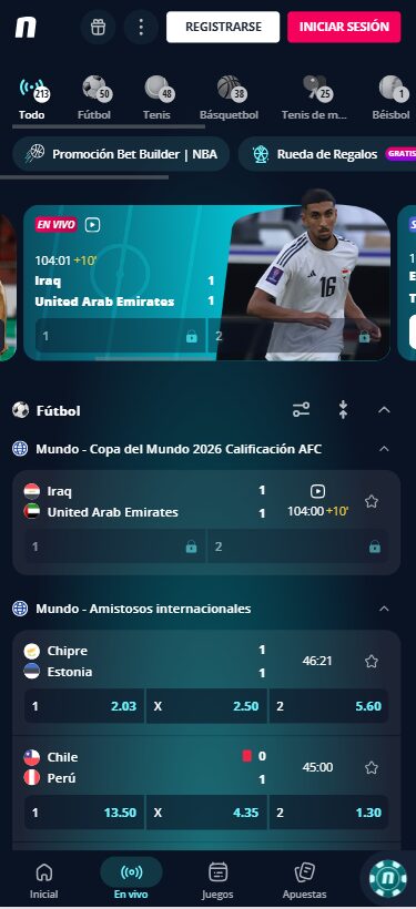 Apuestas en vivo con Novibet App