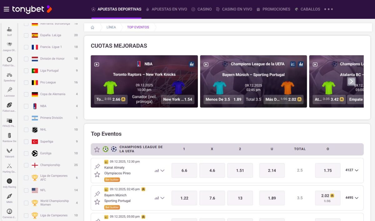 tonybet apuestas deportivas home page