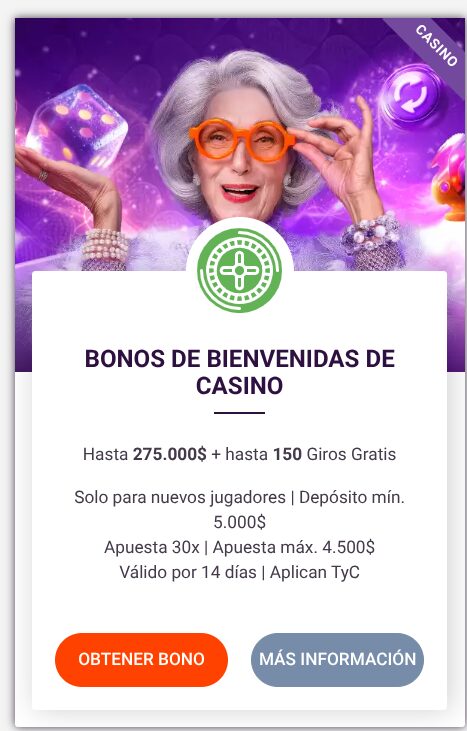 Bono de bienvenida para casino online