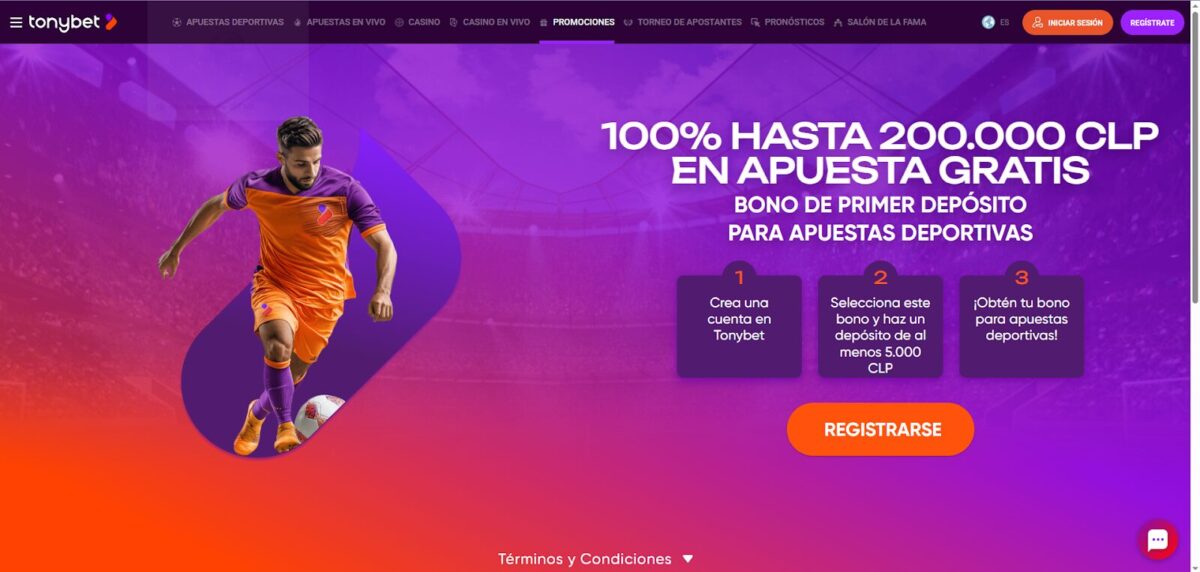 Tonybet bono de bienvenida para apuestas deportivas