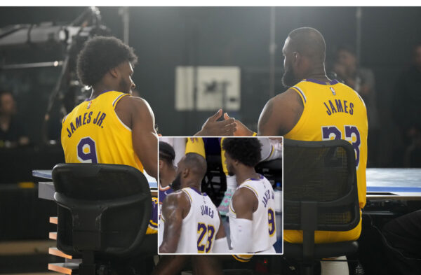 VIDEO: LeBron James and Bronny James make history as father-son duo shares the court in preseason game