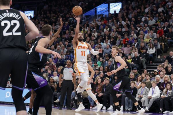 WATCH: Trae Young sinks 49-foot halfcourt game-winner to down Jazz