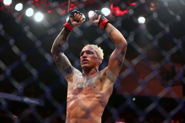 Apr 13, 2024; Las Vegas, Nevada, USA; Charles Oliveira during UFC 300 at T-Mobile Arena.
