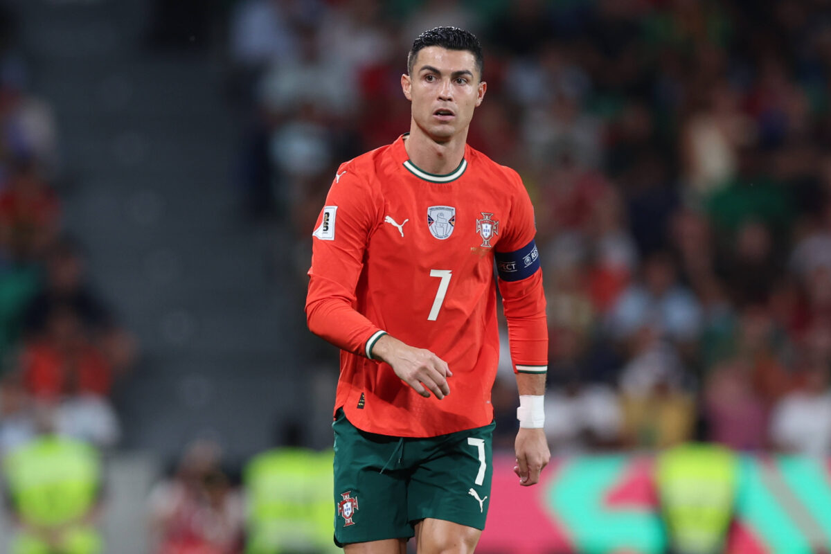 Cristiano Ronaldo of Portugal during the World Cup Qualifiers match between Portugal and Hungary national teams played at Jose Alvalade Stadium on October 14, 2025 in Lisboa, Portugal.
