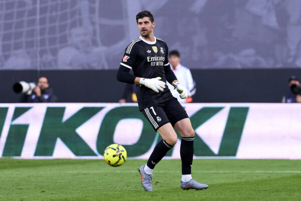 LALIGA EA SPORTS match between Rayo Vallecano SAD and Real Madrid CF at the Estadio de Vallecas, on 9 November 2025. Thibaut Courtois of Real Madrid CF during the LALIGA EA SPORTS match between Rayo Vallecano SAD and Real Madrid CF at the Estadio de Vallecas, on 9 November 2025.