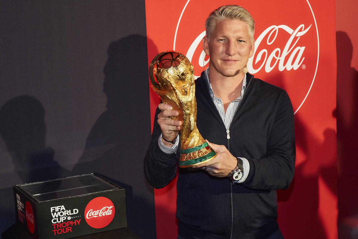 FIFA World Cupâ ¢ Trophy Tour by COCA COLA Bastian Schweinsteiger at the FIFA World Cupâ ¢ Trophy Tour by COCA COLA in Berlin.