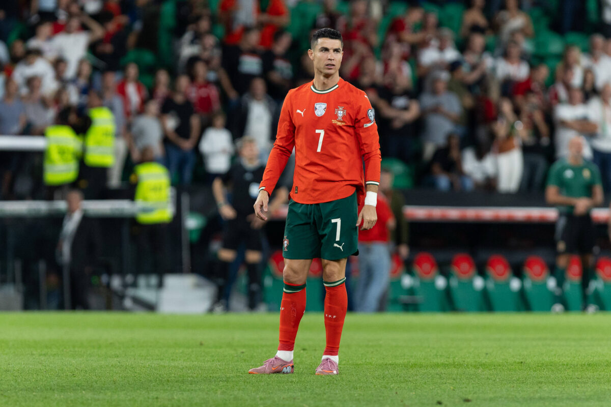 Portugal and Al-Nassr forward CRISTIANO RONALDO (7) at the end of the game of Matchday 8 of Group 7 for World Cup 2026 Qualifier between Portugal and Republic of Hungary at Estadio Jose de Alvalade Lisbon Portugal.