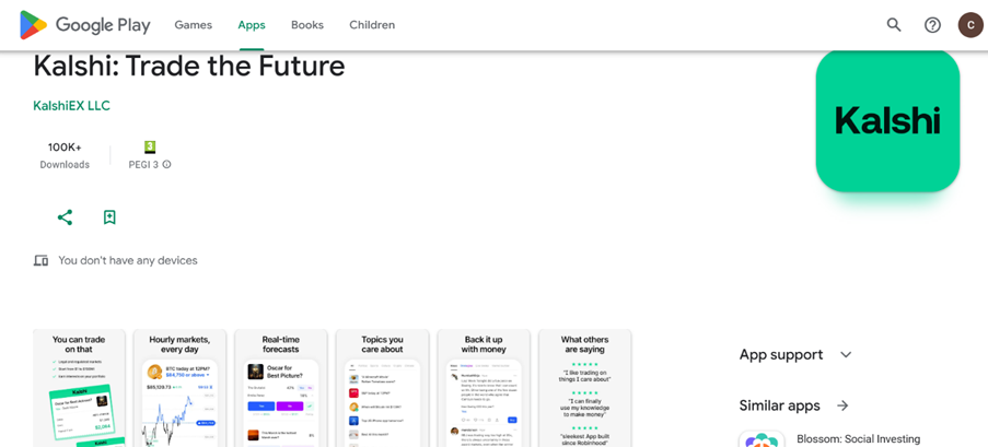 Kalshi Android App Review