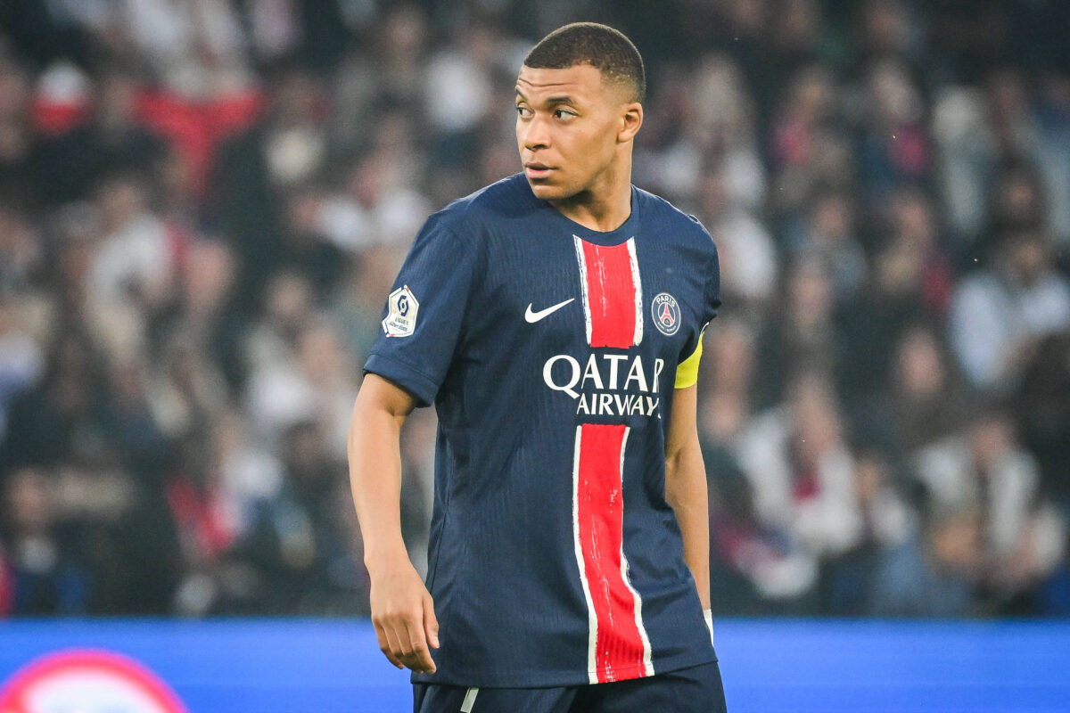 Kylian MBAPPE of PSG during the Ligue 1 match between Paris Saint-Germain (PSG) and Toulouse FC at Parc des Princes Stadium on May 12, 2024 in Paris, France.