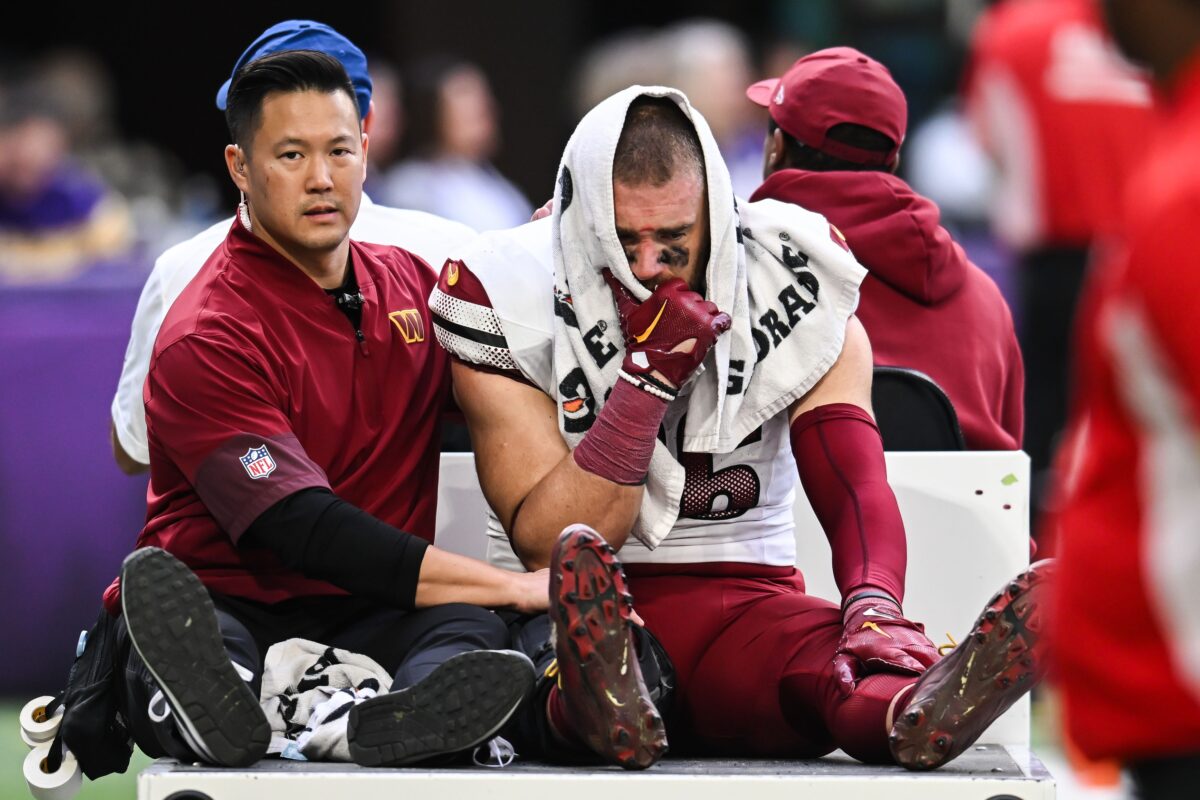 TE Zach Ertz Feared to Have Torn ACL in Commanders' Blowout Loss to Vikings