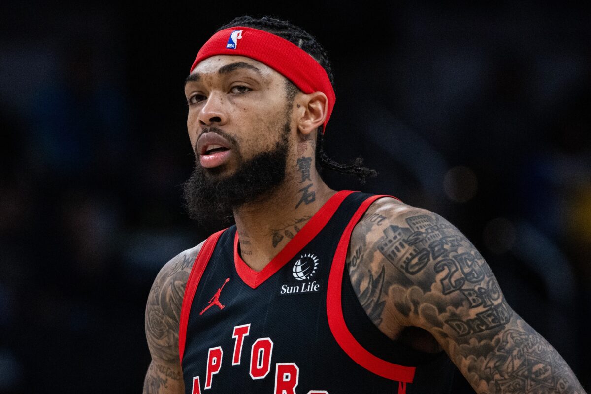 Toronto Raptors forward Brandon Ingram (3) in the first half against the Indiana Pacers at Gainbridge Fieldhouse.