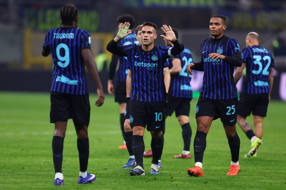 Bologna FC Lautaro Martinez of Fc Internazionale celebrates after scoring a goal during the Serie A match beetween Fc Internazionale and Bologna FC at Stadio Giuseppe Meazza on January 4 2026 in Milan Italy .