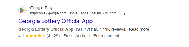 The Georgia Lottery App
Ratings, Reviews & User Feedback