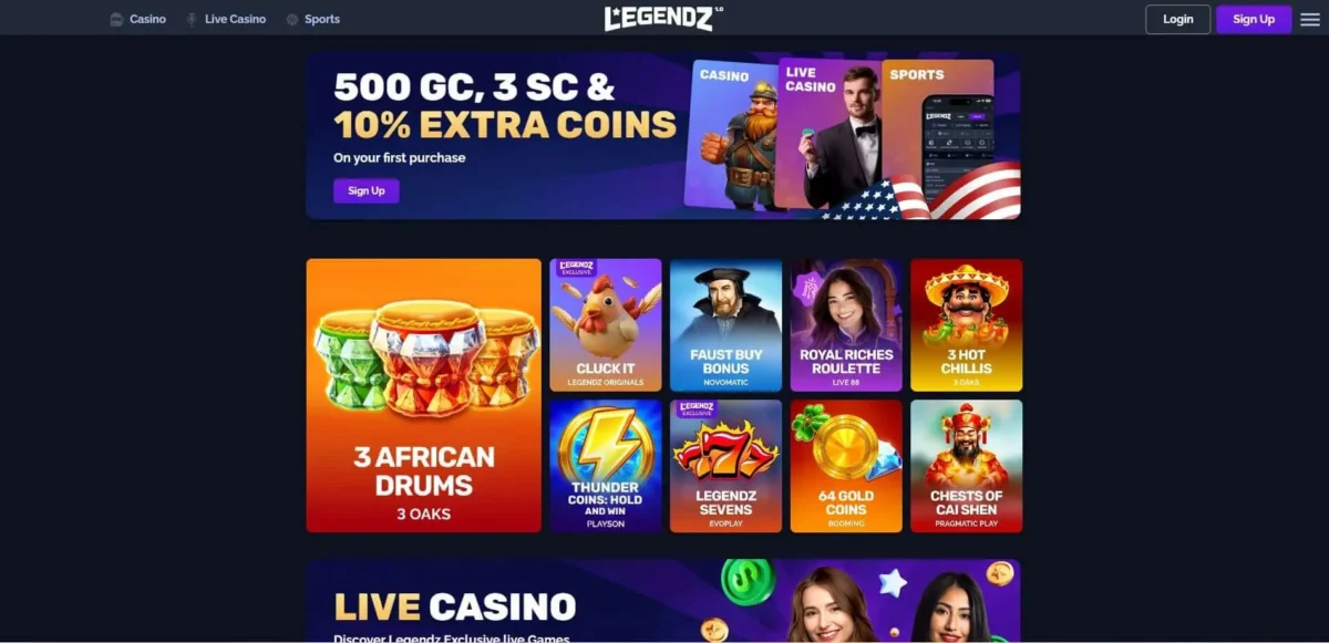 Legendz casino login
