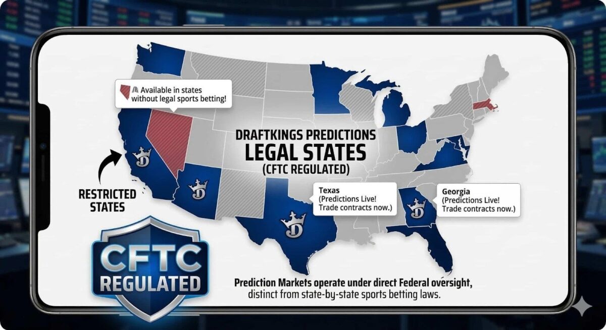 DraftKings Predictions Legal Status in the US