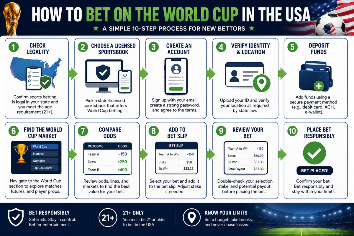 How to Bet on the World Cup in the USA 2026: Step-by-Step