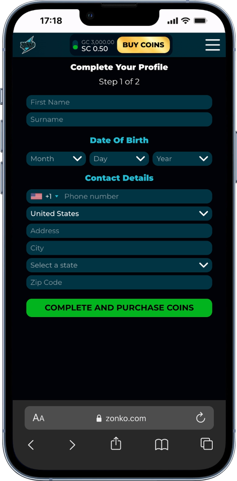Claim the Zonko Bonus