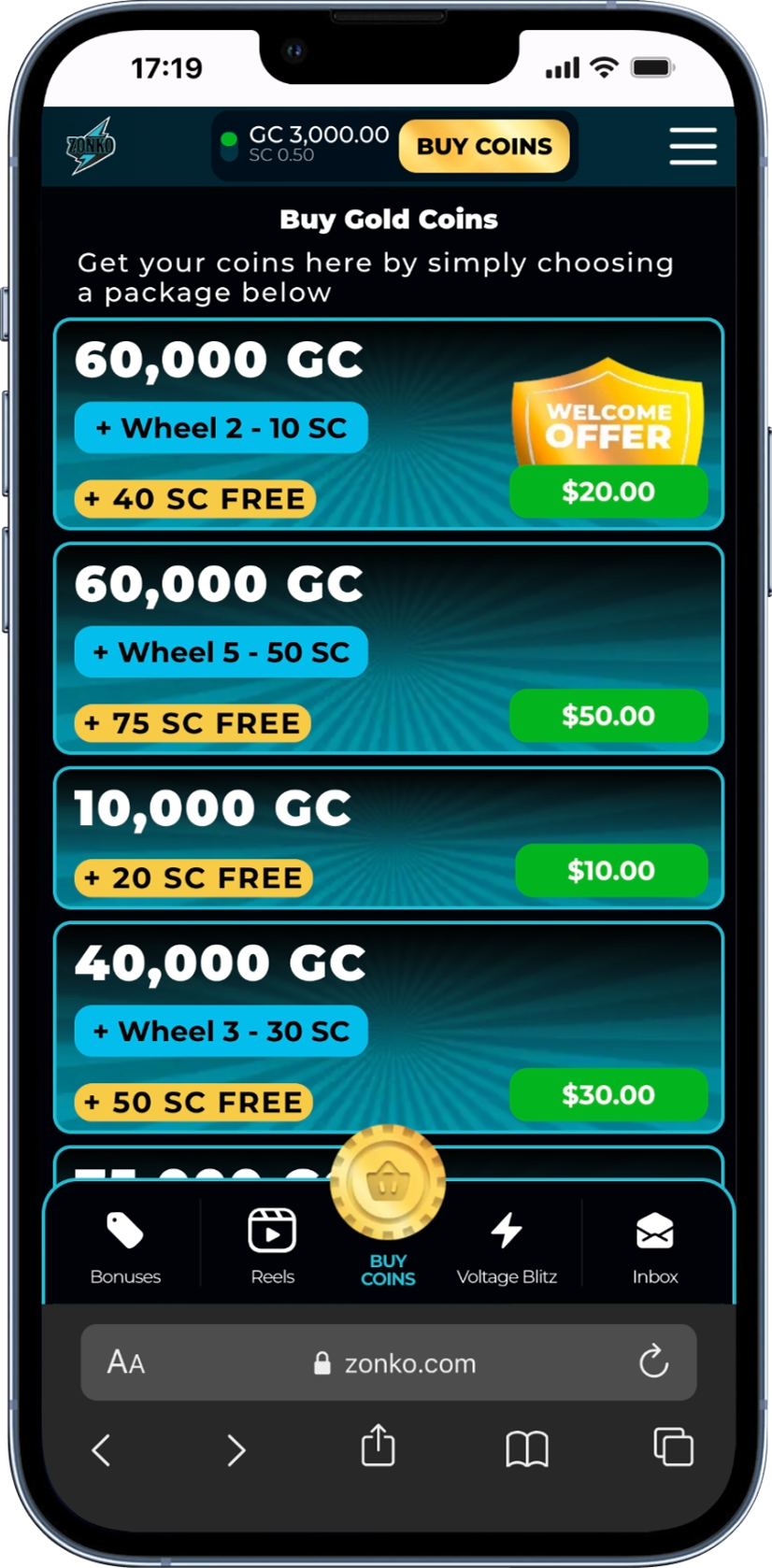Claim the Zonko Bonus