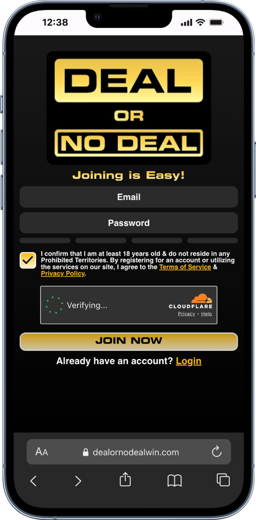 Claim the Deal or No Deal Bonus