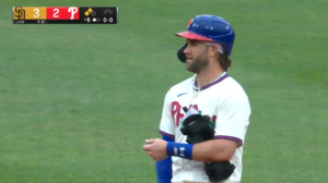 Bryce harper se moque de Trea Turner