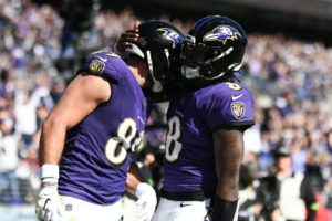 lamar Jackson Mark Andrews Baltimore Ravens