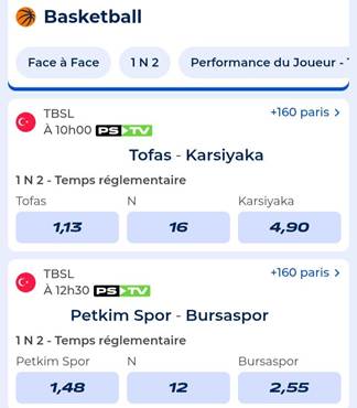 parier sur le basket Parions Sport