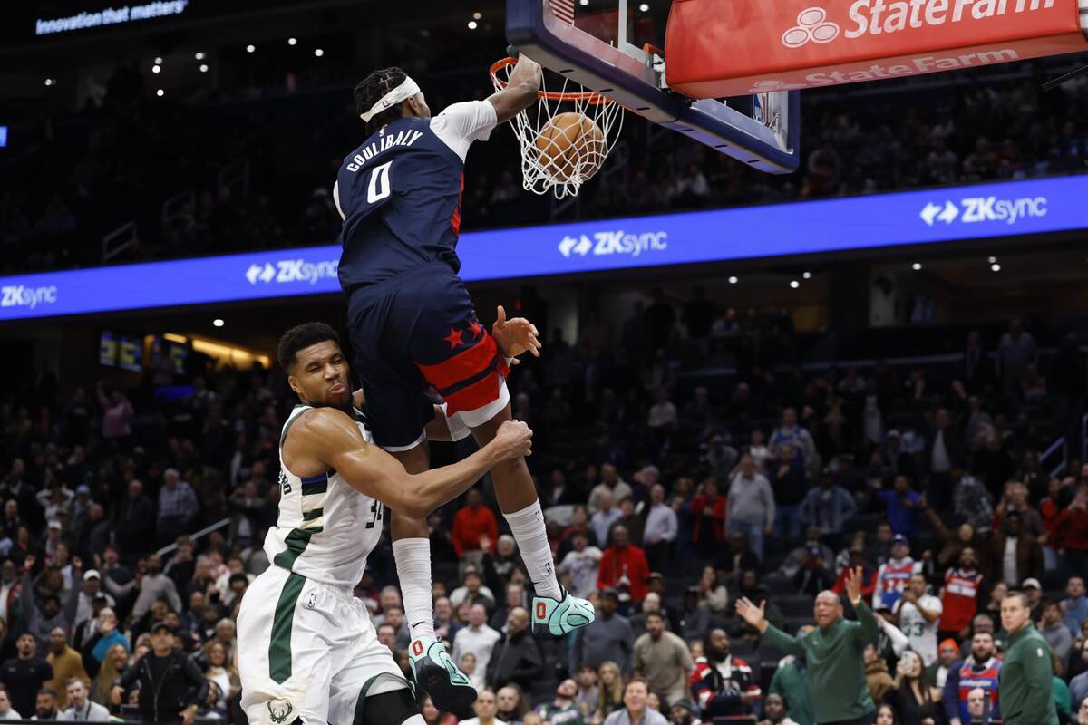 NBA Giannis Antetokounmpo Alex Sarr Bilal Coulibaly Washington Wizards