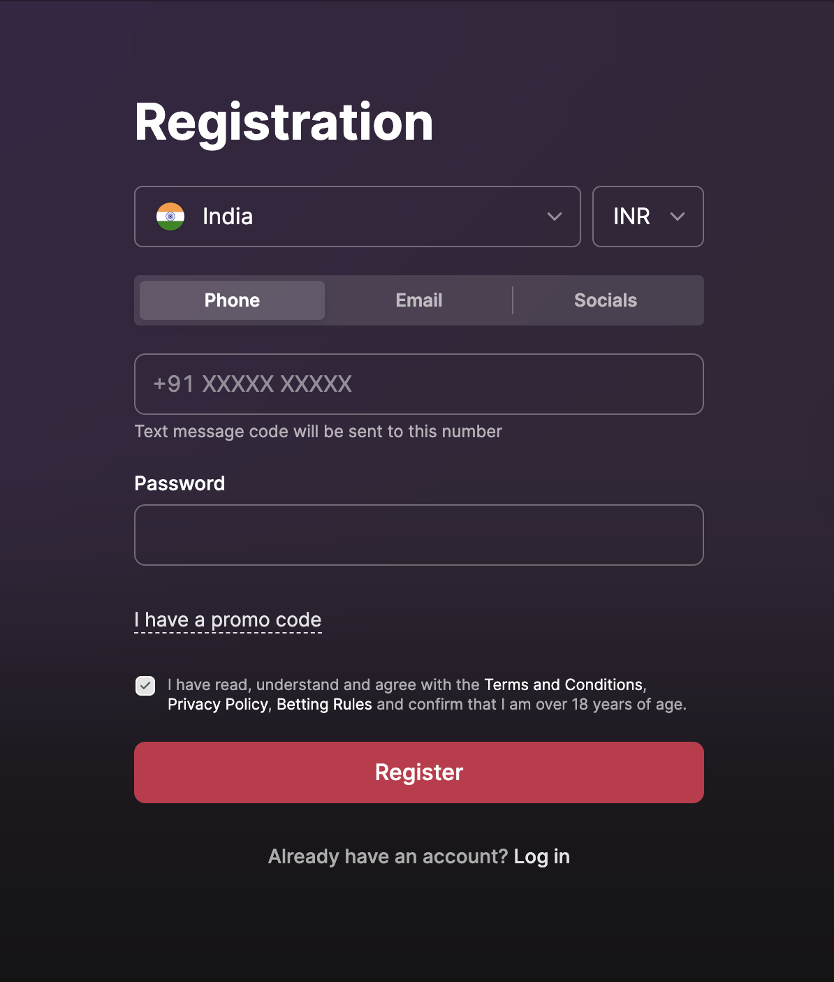 baterybet registration form