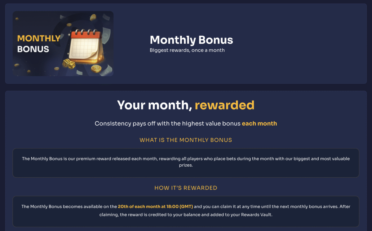 reybets monthly bonus