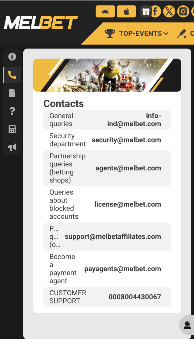 melbet customer support