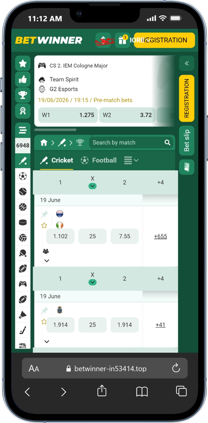 betwinner Live Betting