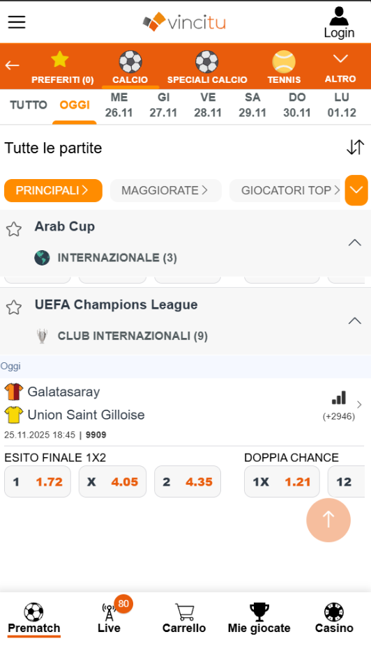 siti scommesse calcio - vincitu