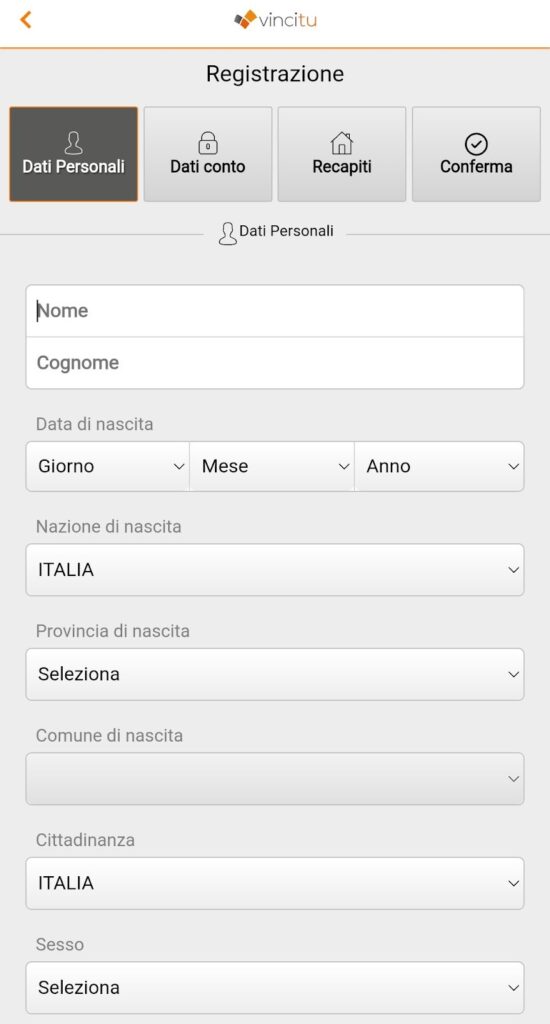 Come usare il codice bonus VinciTu e creare un account