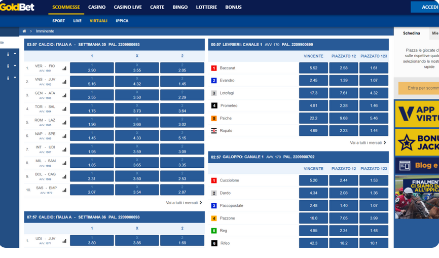 Goldbet virtual sports