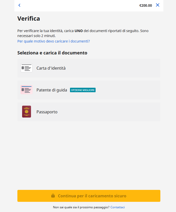 Bonus di registrazione Betfair