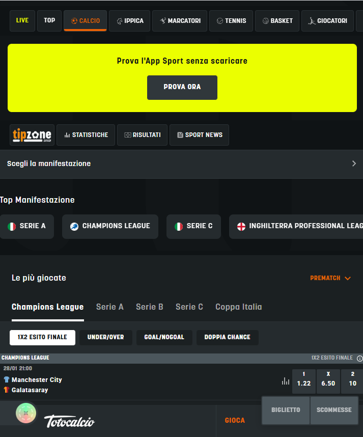 Come piazzare la tua prima scommessa su SNAI