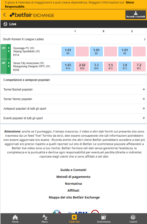 betfair exchange live 