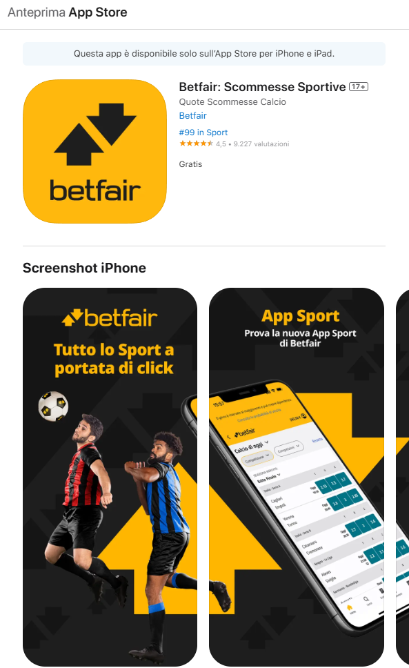 Come scaricare l'app Betfair Guida per iOS