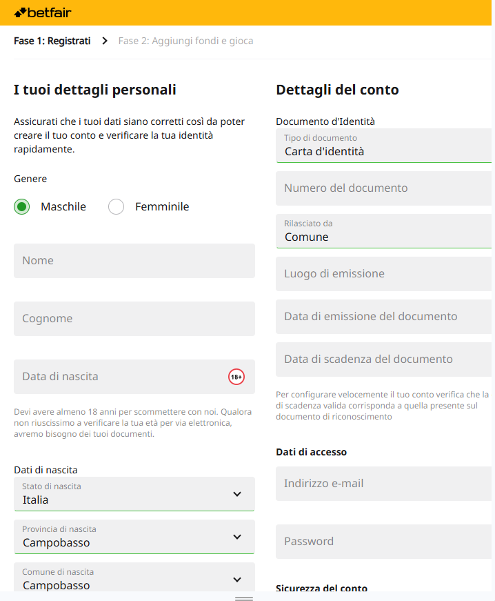 Registrazione a Betfair Exchange: come piazzare la prima scommessa