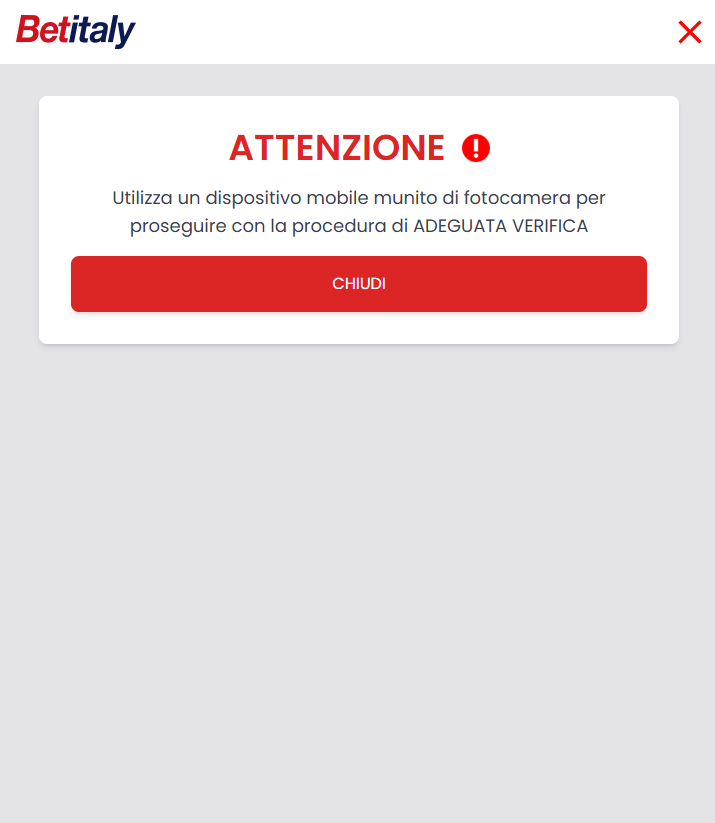 BetItaly Codice promozionale
Attenzione