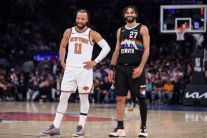 Brunson e Murray durante Knicks-Nuggets
